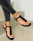 Amozae- Summer Gladiator Women Flat Sandals Open Toe Casual Beach Ladies Shoes Bohemian Buckle Strap Roman Sandals Flip Flops