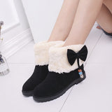 Amozae   Autumn Winter Women Boots Mid-Calf Boots Brand Fashion Stretch Cotton Fabric Slip-on Boots Flat Shoes Woman