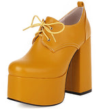 DoraTasia Plus Size 35-46 Brand New Lady Thick High Heels Pumps Fashion High Platform Pumps Women   Party OL   Shoes Woman
