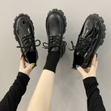 Amozae Autumn Boots Women Platform Shoes Thinken Heel Chunky Sneakers Black Punk Boots Shoes Height Increasing Botas De Mujer