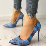DoraTasia Big Size 34-42 New Fashion Ladies   Thin High Heels Pumps Pointed Toe Mixed Colors Pumps Women Party Shoes Woman