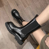 Christmas Gift Women Chunky Heel Ankle Boots Woman Shoes Autumn Brand Designer Chelsea Boots Female Platform Boots Lasdies Fashion