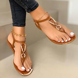 Amozae-   Women Flats Summer Beach Sandals Casual Shoes Woman Lazy Flip Thong Sandalias Mujer Sapato Feminino Plus Size