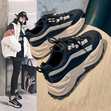 Amozae-- 2024 Spring New Women's Casual Shoes Comfortable Lace-Up Sneakers Women's Shoes Thick-Soled Increased Women's Vulcanized Shoes