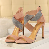 2023 Women 10cm High Heels Platform Sandals Wedding Bridal Stiletto Yellow Fetish Strappy Stripper Shoes Crystal Summer Sandles