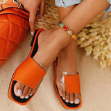 2020 Women's Slippers Summer Females Patchwork Open-toe Flat Casual Sandals Ladies Color Matching Outdoor Beach Flat Slippers