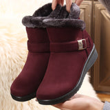 Amozae-Back to College Women boots snow 2024 warm plush suede zipper winter boots women shoes woman ankle boots female no-slip Botas Mujer