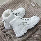 Amozae Fashion Women's Boots Platform Shoes 2023 Short Plush Warm Winter Boots For Women Casual Shoes Female Ankle Boots Chunky Shoes
