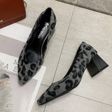 Amozae Leopard Furry Plush Pointed Slip On Punk High Heel   Surfer Bare Punk Shoes Women Winter Casual Fashion High Heel Shoes