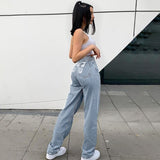 Amozae  Hip Butterfly Print Harajuku Fashion y2k Jeans Women Streetwear Casual Baggy Straight High Waist Mom Denim Oversize 90s