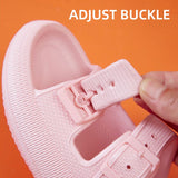 Amozae Fashion Buckle Thick Platform Slippers Women Home Soft Sole eva Cloud Slides Sandals Woman 2023 Summer Non Slip Beach Flip Flops