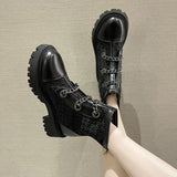 Christmas Gift Luxury New Women Boots Fashion Platform Boots Pearl Chain Casual Women Boots Chunky Boots Women Riding Boots
