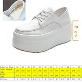 Amozae  8Cm Height Increased Genuine Leather Women Casual Shoes Chunky Sneakers Platform Flats Women Vulcanized Shoes Za Fashion