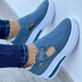 Back to college Platform Sneakers Women 2022 Summer New Breathable Mesh Wedge Casual Sport Shoes Plus Size 43 Non Slip Woman Vulcanize Shoes