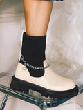Christmas Gift New Winter Boots Women Sexy Fashion Slip-On Socks Shoes Woman Booties Platform Mid Calf Boots Short Shoes Casual Botas Ladies