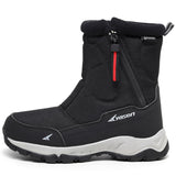 Amozae 2024 Men Boots Thick Fur Winter Shoes Mans Footwear Warm Fur Snow Boots Ankle Botas Hombre Boots For Women Plush Winter Sneakers