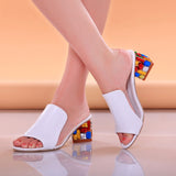 Amozae Woman Sandals Shoes Slippers 2022 Summer Style Wedges Pumps High Heels Slip On Bling Fashion Gladiator Shoes Women Pumps