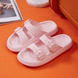Amozae Fashion Buckle Thick Platform Slippers Women Home Soft Sole eva Cloud Slides Sandals Woman 2023 Summer Non Slip Beach Flip Flops