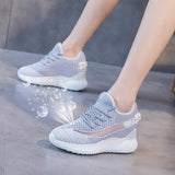Amozae  2022 Women Summer Shoes New Sock Sneakers Platform Wedge Heel Dad Shoes Chunky Sneakers Pumps Breathable Comfy Shoes