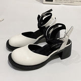 Amozae- 2024 Summer Heels Woman Pumps Closed Toe Design Ladies New Sandals Femal Women Fashion Round Toe Casual Shoes Zapatos Mujer