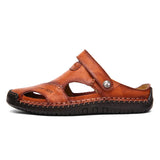 Amozae  Man Slippers Summer Flip-Flops Shoes For Men Beach Slippers Brown Sandals Flat Shoe Non-Slip Outdoor Beach Shoes Mens Slides