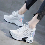 Back to school Amozae  Summer Women Fashion Casual Shoes New Breathable Mesh Sneakers Slip-On Flats Sports Shoes Hollow White Shoes Tenis Masculino
