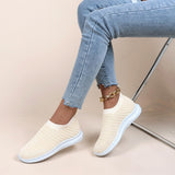 Back to school Amozae  Women Flats Loafer 2022 New Slip-On Knit Sock Shoes Woman Sneakers Comfort Breathable Mesh Women Sneakers Zapatos Para Mujer