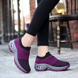 Amozae Women Sneakers Fashion Breathable Mesh Casual Shoes Platform Sneakers Increasing Woman Vulcanize Shoes Walking Zapatillas Mujer