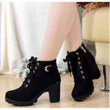 Amozae  Spring New Thick Soled Boots Women 2022 Female Fashion Casual Black Barefoot Shoes Chelsea Platform Short Ankle Boots