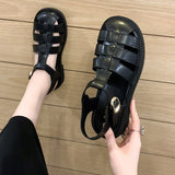 Back to college New Summer Sandals Women's Casual Trend Platform Low Heel Elegant Beach Fashion Gladiator Weave Comfort Free Shipping