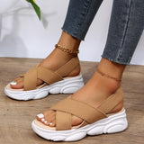 Back to school Amozae  Women's Shoes Summer 2022 Comfort Casual Sport Sandals Women Beach Wedge Sandals Women Platform Sandals Roman Sandals Plus Size