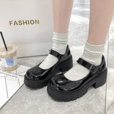 Back to college Lolita Shoes Women Japanese Style Vintage Soft Sister Girls High Heels Waterproof Platform College Student Cosplay Costume Shoes