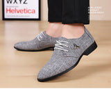 Amozae  Men's Plus Size Shoes Breathable Pointed Linen Canvas Dress Shoes For Men Business Casual Shoes Male Beijing Old Cloth Footwear