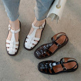 Amozae 2023 new Women sandals natural leather 22-25cm cowhide+pigskin+sheepskin full leather Vintage Roman sandals fashion women shoes