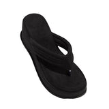 Back to school Amozae Women's Flip Flops Women Platform Slippers Female Wedges Solid Casual Slides Ladies Summer Beach Shoes Plus Size Footwear