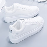 Amozae Women Casual Shoes New Spring Women Shoes Fashion Embroidered White Sneakers Breathable Flower Lace-Up Women Sneakers