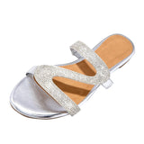 Amozae-Back  To School Outfit   2024 Woman Mixed Color Slides Women Crystal Slippers Flats Female New Fashion Shoes Ladies Summer Beach Plus Size Footwear