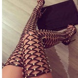 Amozae   New Fashion Spring Summer Over The Knee Boots High Thin Heels Good Quality   Fishing Net Woman Party Lace Up Shoes