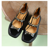 Amozae- Beads Green White Sandals Summer Women's Platform Sandals 2024 New Open Toe Wedge Sandals For Women Casual Sandals Zipper