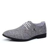 Amozae  Men's Plus Size Shoes Breathable Pointed Linen Canvas Dress Shoes For Men Business Casual Shoes Male Beijing Old Cloth Footwear