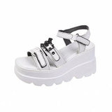 Amozae-  Women's Platform Sandals Fashion Punk Gothic Wedge Sandals Women Platform Casual Woman High Heels Sandales Femmes Été