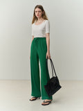 Amozae- Summer 2024 New Thin Wide Leg Pants Women High Waist Loose Straight Tube Slim Casual Solid Pants Korean Style AA19