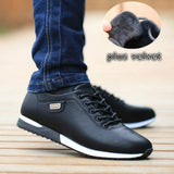 Men's PU Leather Business Casual Shoes for Man Outdoor Breathable Sneakers Male Fashion Loafers Walking Footwear Tenis Feminino