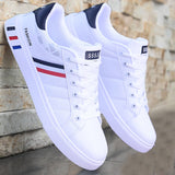 Men Leather Sneakers Male Comfortable Sport Running Sneaker White Casual Shoes Man Shoes  Fashion Breathable Shoes