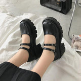 Amozae shoes lolita shoes women Japanese Style Mary Jane Shoes Women Vintage Girls High Heel Platform shoes College Student big size 40