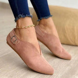 Amozae Pointed Toe Suede Women Flats Shoes Woman Loafers Summer Fashion Sweet Flat Casual Shoes Women Zapatos Mujer Plus Size35-43