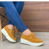 Chunky Sneakers Women New Solid Color Thick Bottom Lace Up Walking Women's Shoes Female Breathable Non Slip Platform Shoes