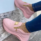Women Shoes Summer Pumps Chunky Mid Heels Plus Size Breathable Mesh Sneaker Wedges Shoes Female Mujer Sapato Feminino