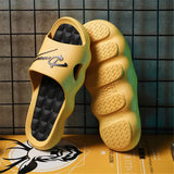 Rarove Summer Non-slip Bathroom Slides Flops Couples Unisex Platform Slippers Home Men Slippers Simple Solid Color Shoes