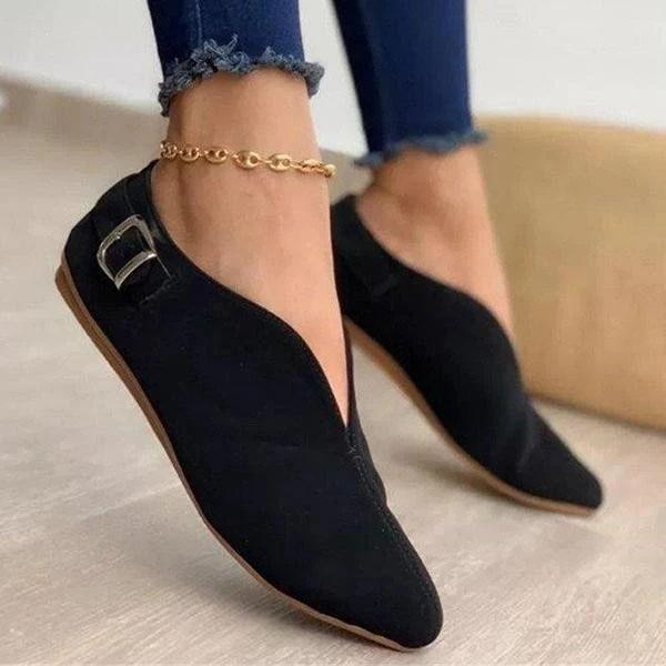 Amozae Pointed Toe Suede Women Flats Shoes Woman Sneakers Summer Fashi